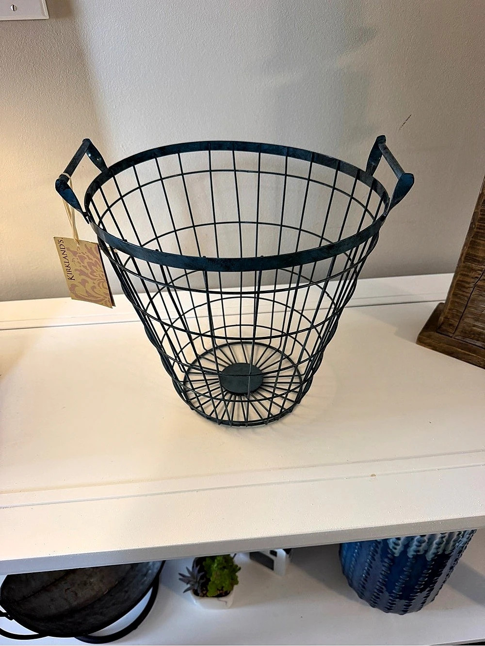 Wire Basket Large Blossom NWT
